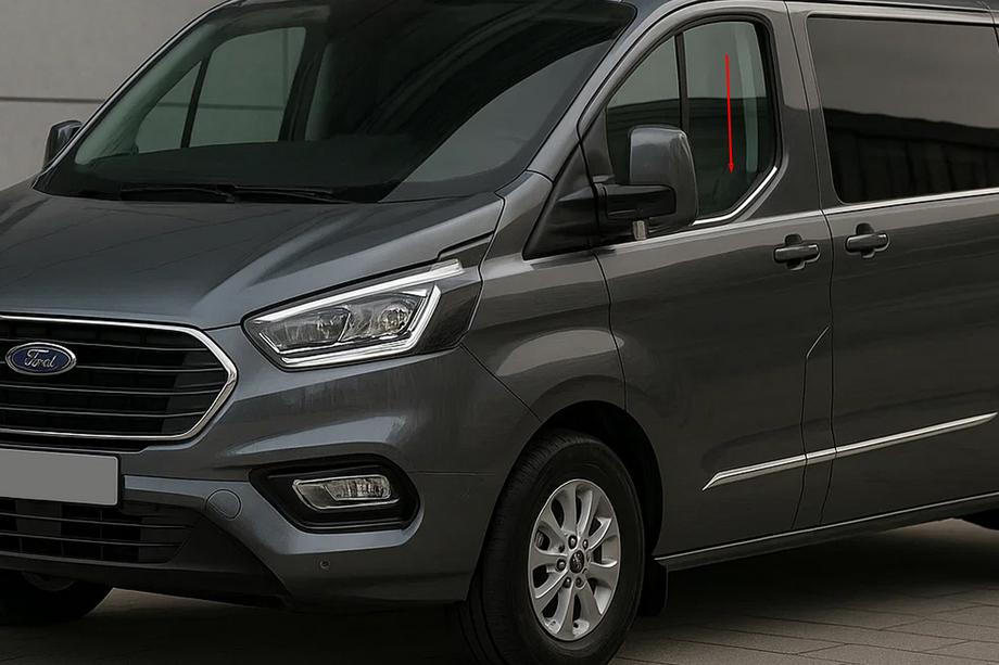 Ford Custom 2023– Okenske obrobe (2 kosa, nerjavno jeklo) Image