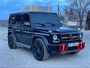 Mercedes G razred W463 1990–2018 Vstavki iz nerjavečega jekla za odbijač (2 kos, AMG) fotografija 2