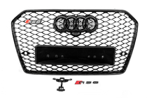 Audi A6 C7 2011–2017 Sprednja črna RS-style maska hladilnika (2014-2017) fotografija 1
