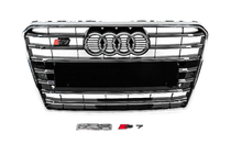 Audi A7 2010–2018 Sprednja maska S-Style (2010-2014, črna s kromom) fotografija 1
