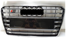 Audi A7 2010–2018 S-Style sprednja maska (2015-2018, črna s kromom) fotografija 1