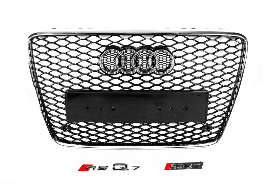 Audi Q7 2005–2015 Sprednja maska RSQ-Style (črna s kromom) Image
