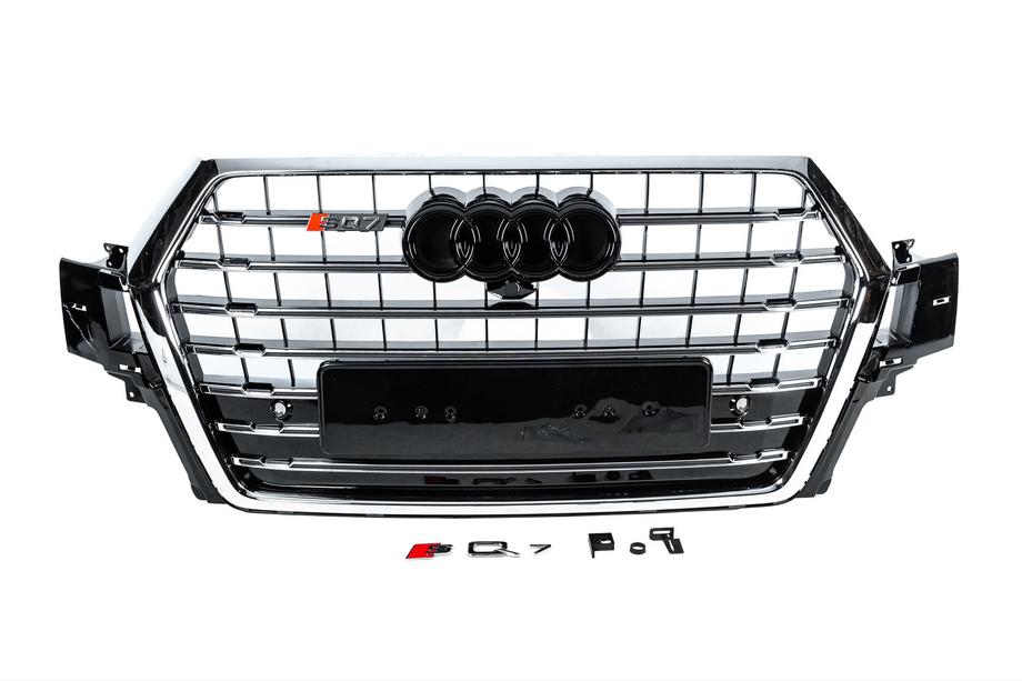 Audi Q7 2015–2026 Sprednja maska SQ7-Style (2015-2019, črna s kromom) Image