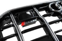 Audi Q8 2018– Sprednja maska SQ-Style (2018-2023, črna s kromom) fotografija 6