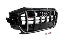 Audi Q8 2018– Sprednja maska SQ-Style (2018-2023, črna s kromom) fotografija 3
