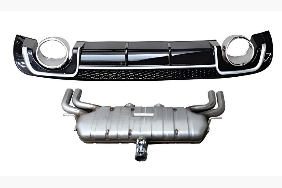 Audi A3 2012–2020 Zadnji difuzor z izpušnimi zaključki V-2 (za S/S-Line, 2012-2020) Image