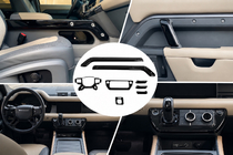 Land Rover Defender 2019– Črne obloge armaturne plošče fotografija 1