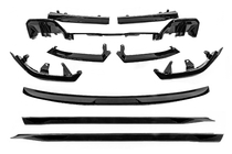 BMW 5/i5 serija G60/G60E/G61 2023– Komplet karoserijskih dodatkov Gloss Black (za M-Sport) fotografija 2