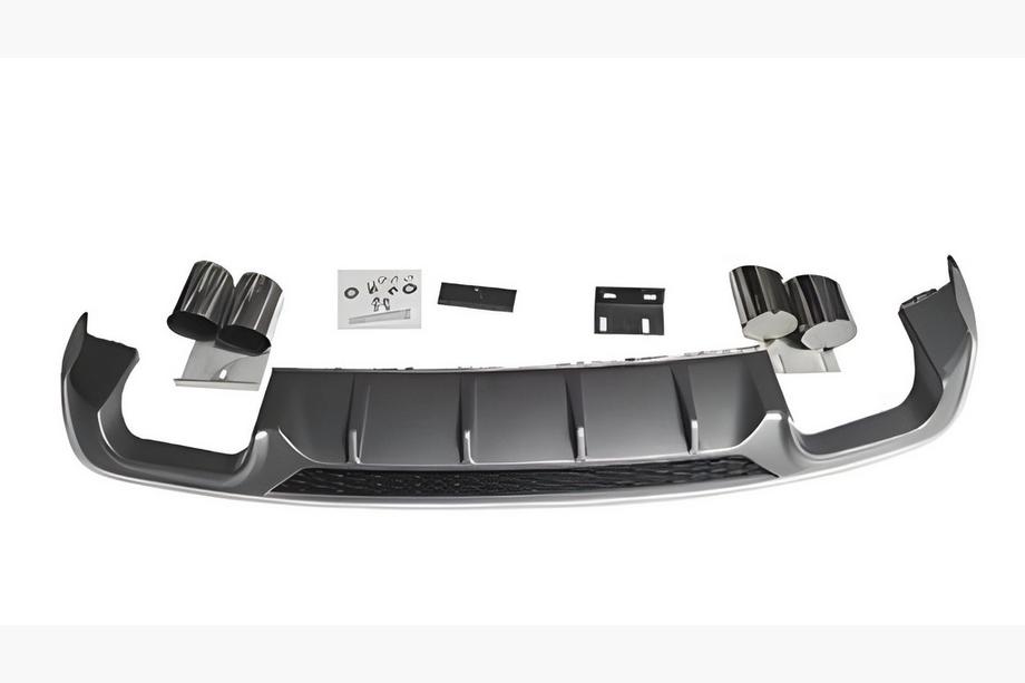 Audi A3 2012–2020 Zadnji difuzor z izpušnimi zaključki V-2 (za S/S-Line, 2016-2020) Image
