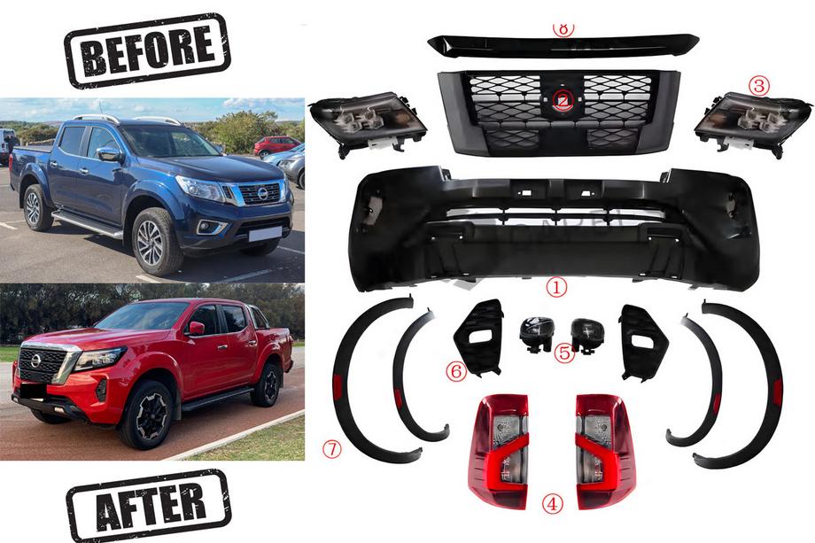 Nissan Navara/NP300 2016– Komplet za facelift nadgradnjo na letnik 2021 (za 2015–2020) Fotografija 2