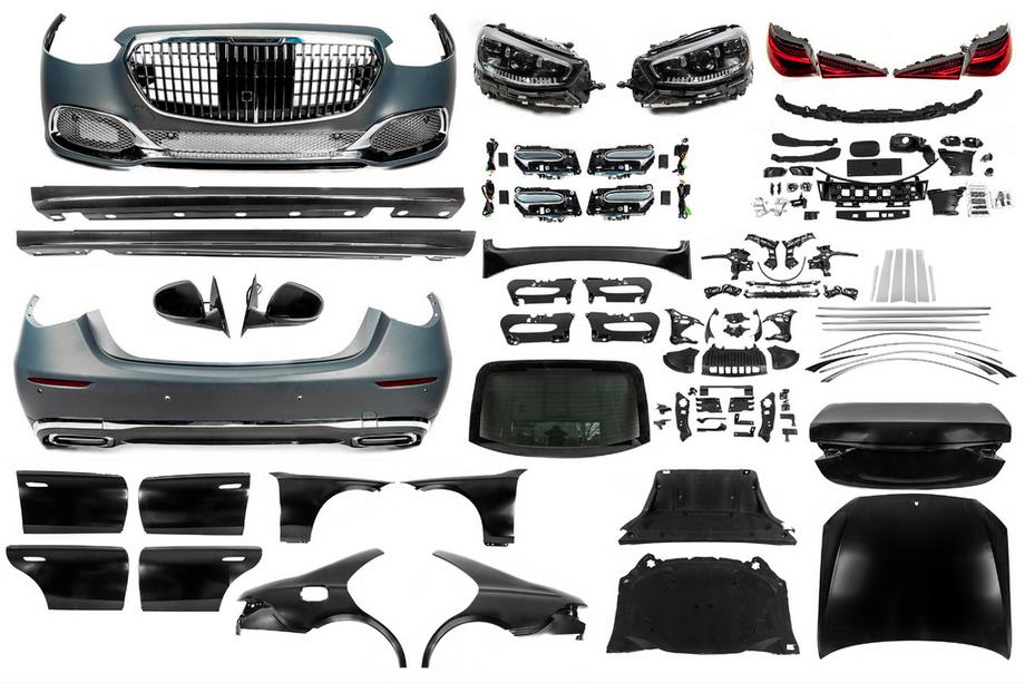 Mercedes S-class W221 2005–2013 Restyling komplet za W223 Maybach (z vratnimi kljukami in vstavki) Image