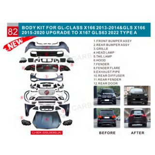 Facelift predelovalni komplet iz X166 v GLS63 X167 (Type-A)