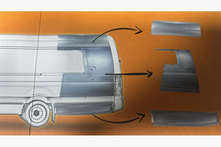 Mercedes Sprinter W907/W910 2018– Komplet za podaljšanje karoserije Zadnji del Fotografija 40