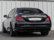 Mercedes C-class W205 2014–2021 Zadnji difuzor z izpušnimi zaključki, črn (Dizajn C63 2018-2021) fotografija 1