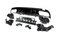 Mercedes C-class W205 2014–2021 Zadnji difuzor z izpušnimi zaključki, črn (Dizajn C63 2018-2021) fotografija 4