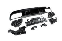 Mercedes C-class W205 2014–2021 Zadnji difuzor z izpušnimi zaključki, črn (Dizajn C63 2018-2021) fotografija 5