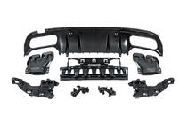 Mercedes C-class W205 2014–2021 Zadnji difuzor z izpušnimi zaključki, črn (Dizajn C63 2018-2021) fotografija 6