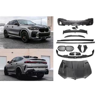 Komplet karoserijskih dodatkov s pokrovom motorja Carbon V2 (2018-2022) BMW X6 G06 2019–2027 fotografija 1