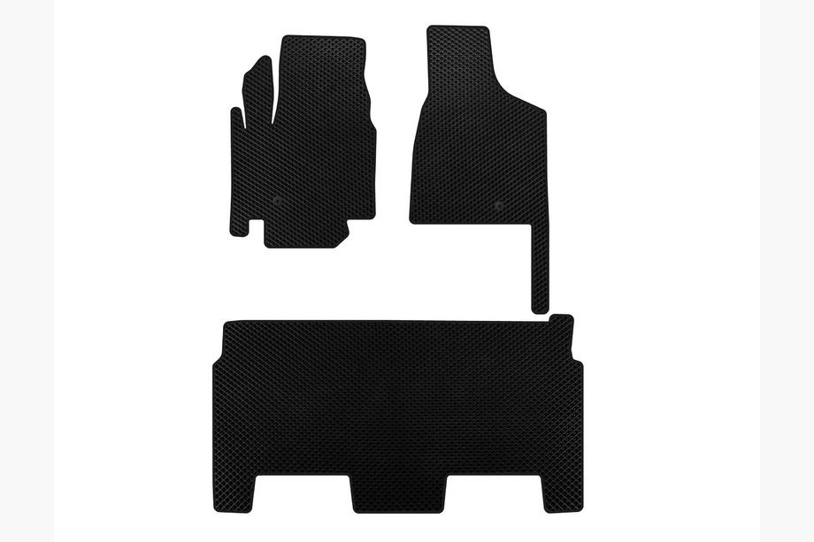 Dodge Grand Caravan V 2008–2020 EVA preproge za kabino (2008-2020, 2 vrsti, 8-sedežni/oprema SXT, črne) Image