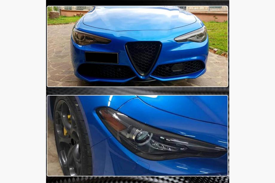 Alfa Romeo Giulia 2016–2022 Veke za žaromete (Dry Carbon) Fotografija 4
