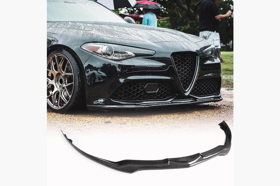 Alfa Romeo Giulia 2016–2022 Sprednji lip spojler odbijača Carbon V2 (Carbon) Image