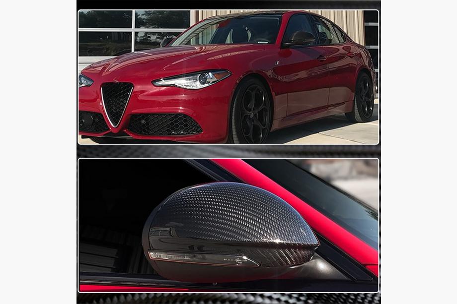Alfa Romeo Stelvio 2016– Pokrovi ogledal (2017-2023, suhi karbon) Fotografija 6