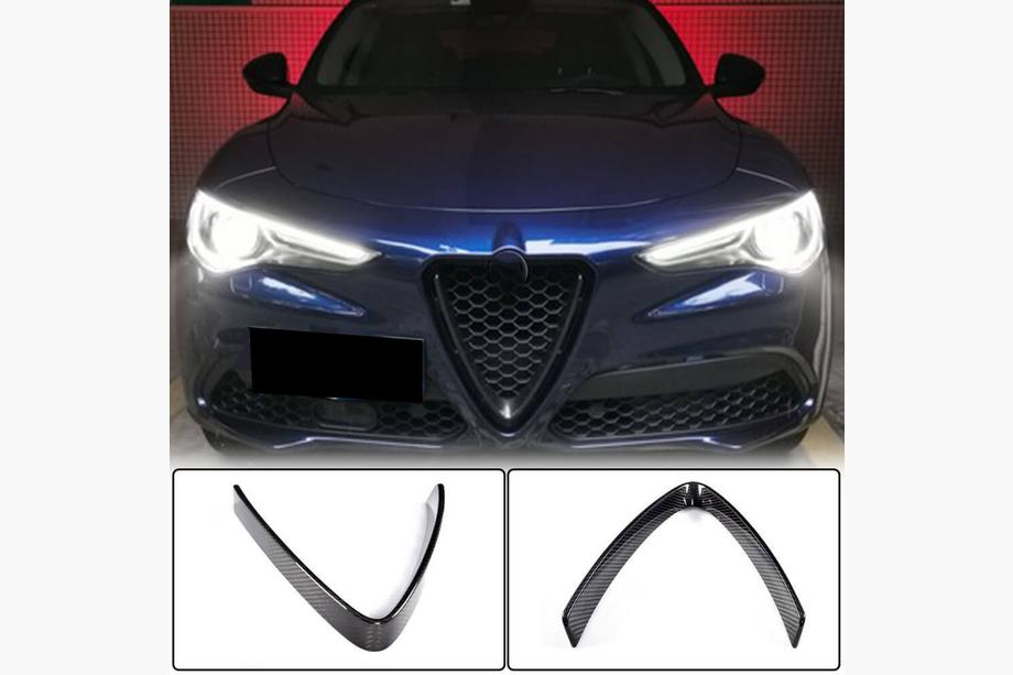 Alfa Romeo Stelvio 2016– Obloga maske hladilnika (2017-2023, suhi karbon) Image