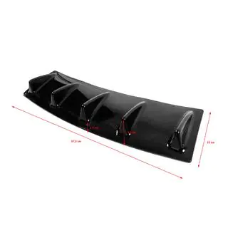 Univerzalni zadnji difuzor tip E (črn sijaj, ABS plastika) fotografija 4