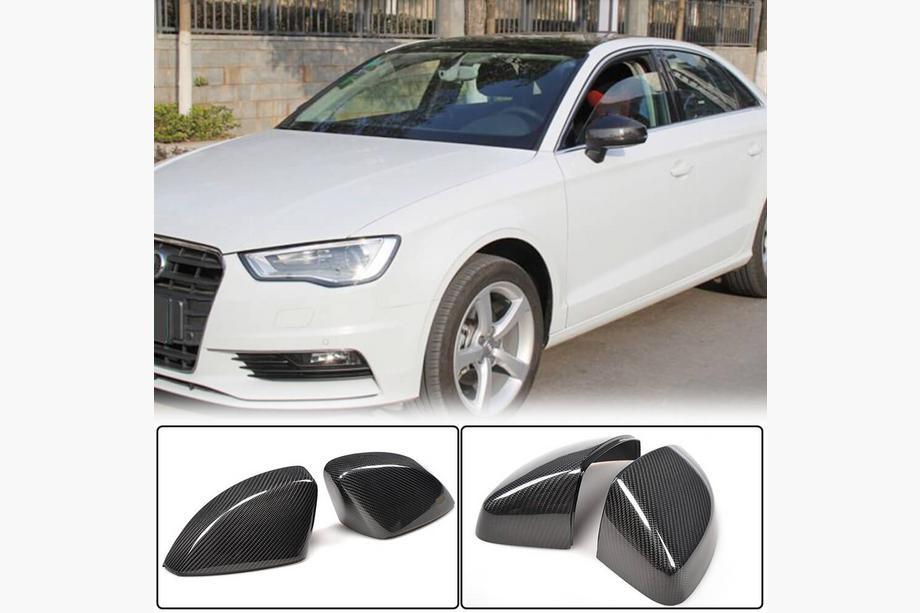 Audi A3 2012–2020 Pokrovi ogledal Replacement Style (Carbon) V2 Image