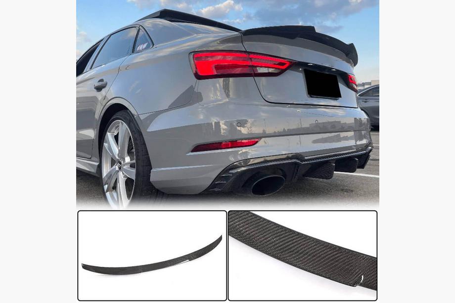 Audi A3 2012–2020 Spojler V2 (za limuzino, karbon) Fotografija 1