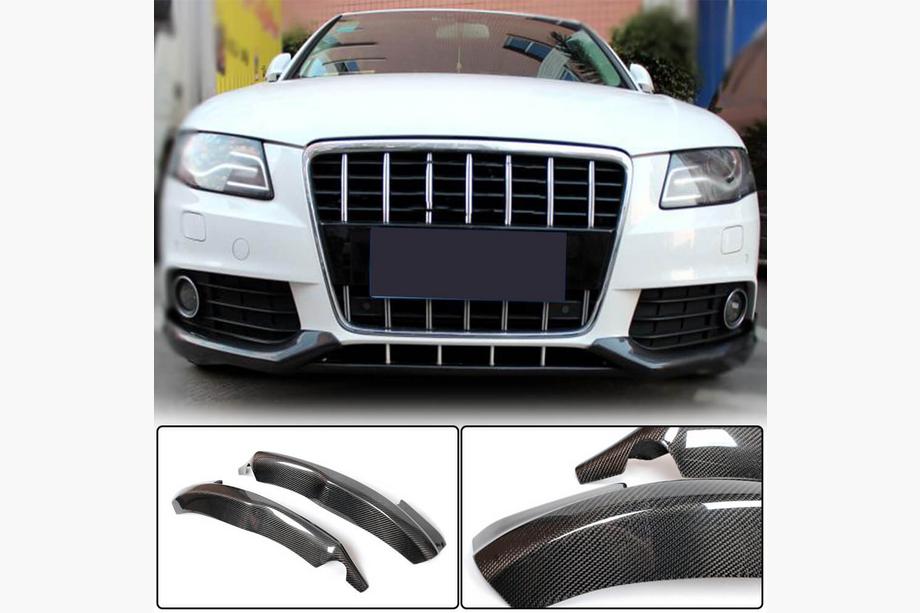 Audi A4 B8 2007–2015 Sprednji lip odbijača Flap (za Base 2007-2011, karbon) Image