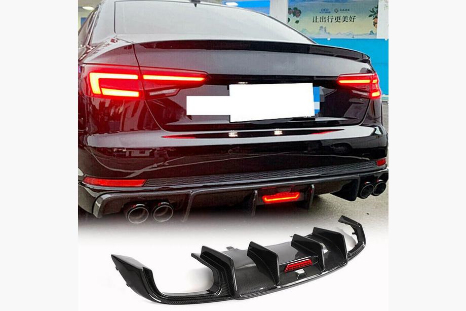 Audi A4 B9 2015–2024 Difuzor zadnjega odbijača (za Base Sedan 2015-2019, Carbon) Image