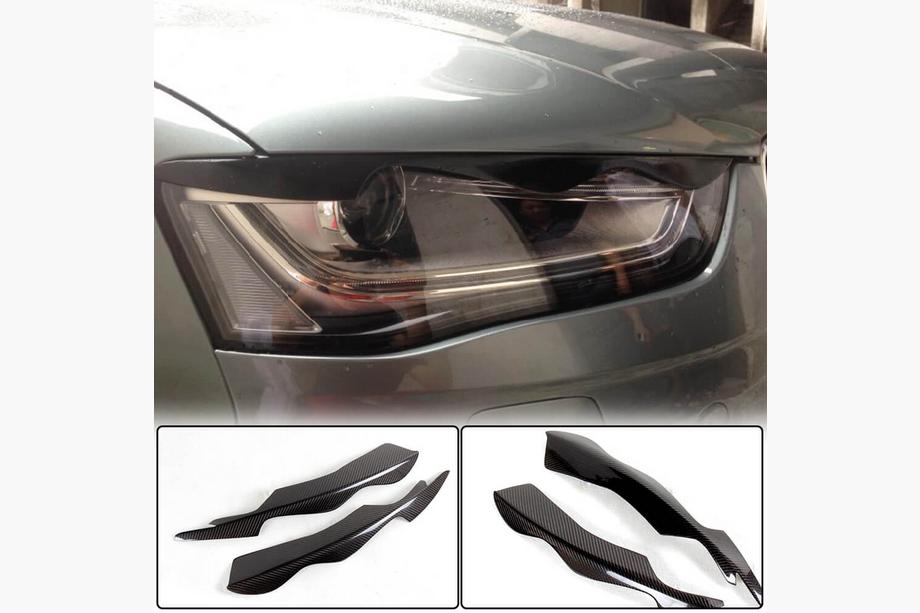 Audi A4 B8 2007–2015 Obrvi za žaromete (2011-2015, Karbon) Image