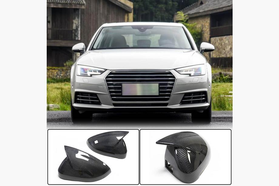 Audi A4 B9 2015–2024 Pokrovi ogledal, par, LHD zamenjava (Carbon) V1 Image