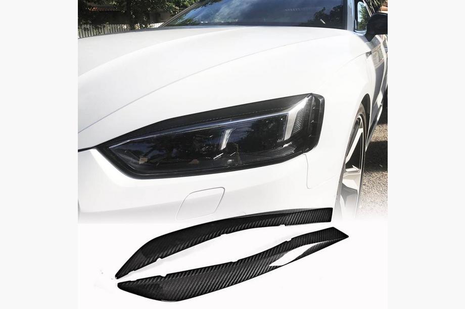 Audi A5 2016–2025 Obrvi za žaromete (karbon) Image