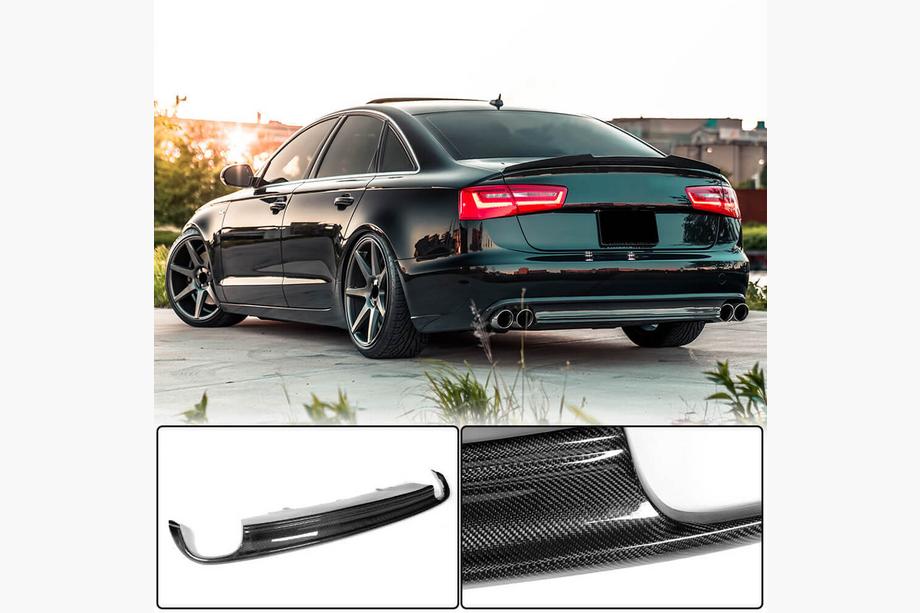 Audi A6 C7 2011–2017 Difuzor zadnjega odbijača karbon (za Base 2011-2014) Image