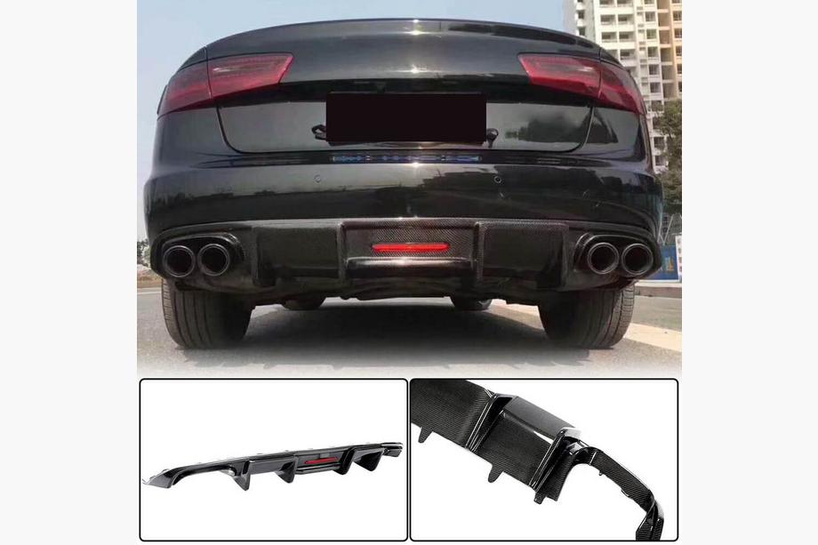 Audi A6 C7 2011–2017 Difuzor zadnjega odbijača karbon (za Base 2014-2018) Image