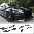 Audi A6 C7 2011–2017 Splitterski nastavki za sprednji odbijač (za RS6, 4 kosi, karbon) fotografija 1