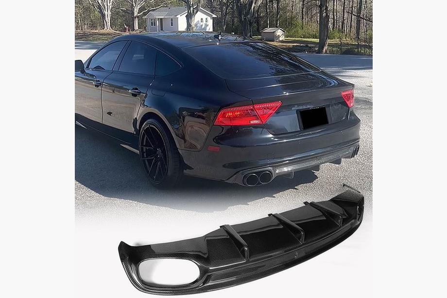 Audi A7 2010–2018 Difuzor zadnjega odbijača V2 (za S-Line, 2010-2014, karbon) Image