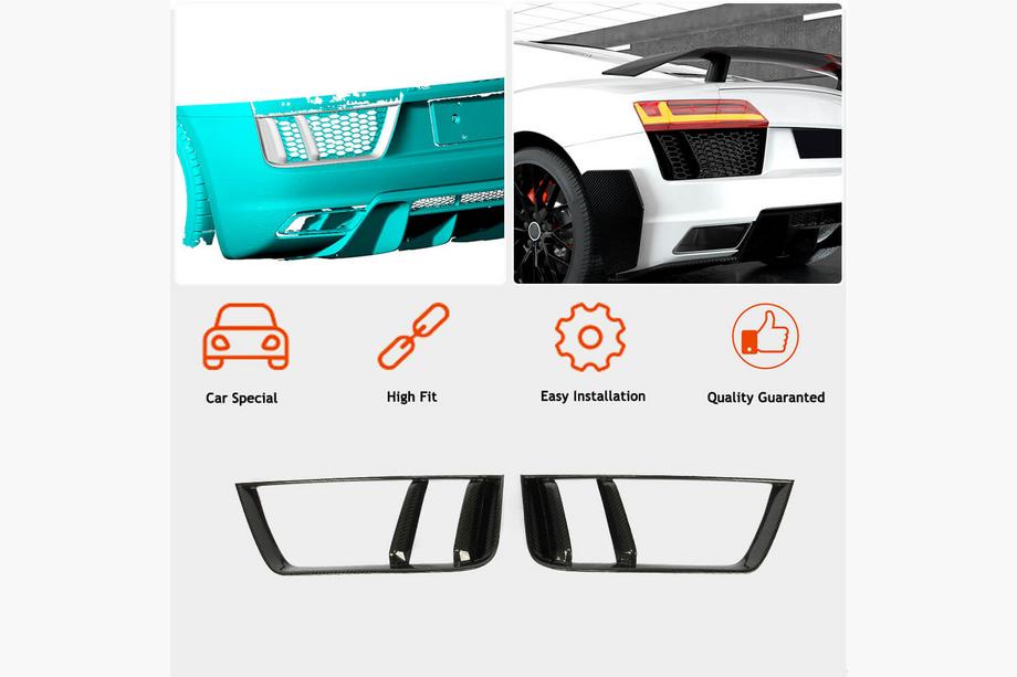 Audi R8 2015– Obloge zadnjega odbijača (2015-2020, karbon) Fotografija 2