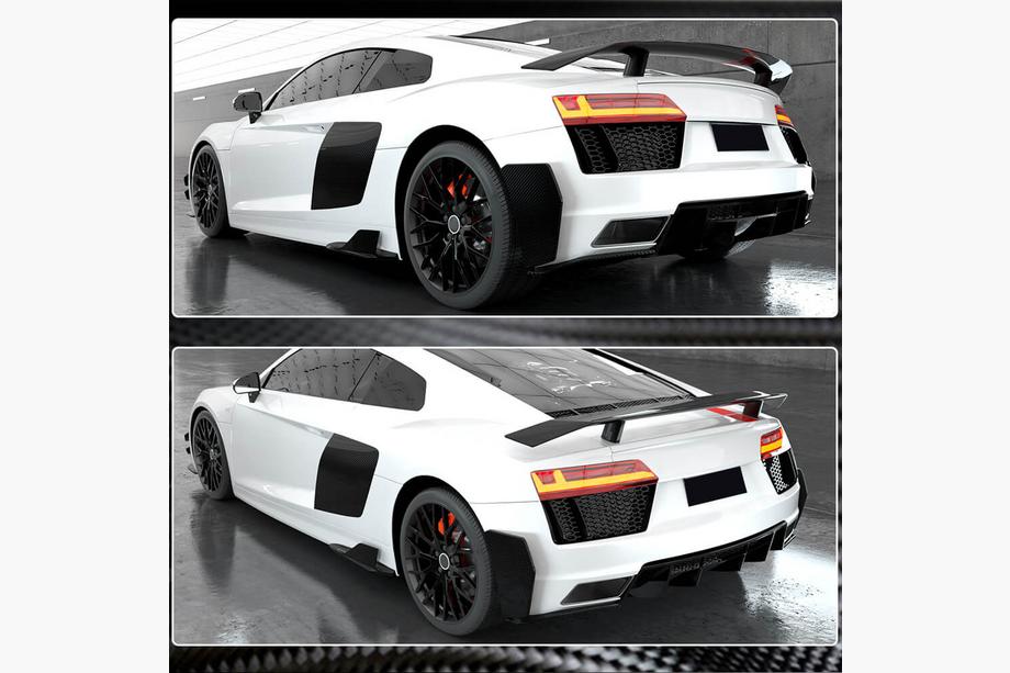 Audi R8 2015– Obloge zadnjega odbijača (2015-2020, karbon) Fotografija 4