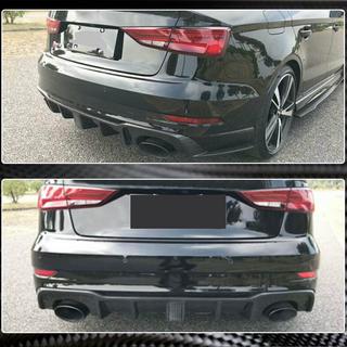 Difuzor zadnjega odbijača z LED zavorno lučjo V2 (za RS3 2017-2019, karbon) Audi A3 2012–2020 fotografija 3