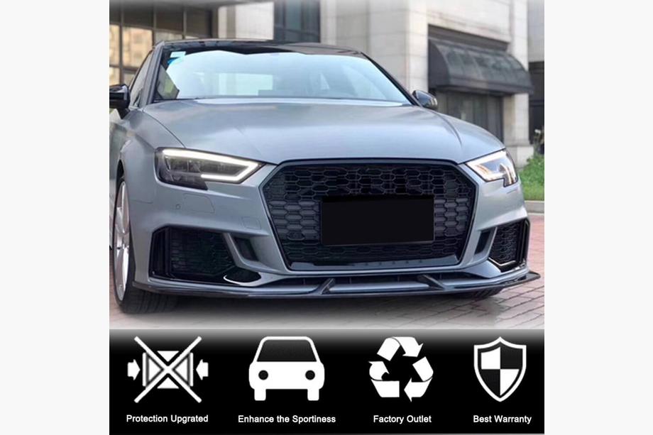 Audi A3 2012–2020 V4 sprednji lip spojler (za RS3 Sedan 2017-2020, karbon) Fotografija 4