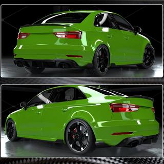 Difuzor zadnjega odbijača V1 (za RS3 Sedan 2017-2019, karbon) Audi A3 2012–2020 fotografija 4