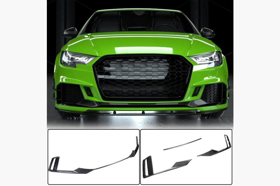 Audi A3 2012–2020 Lip spojler za sprednji odbijač V1 (za RS3 Sedan 2017-2020, karbon) Image