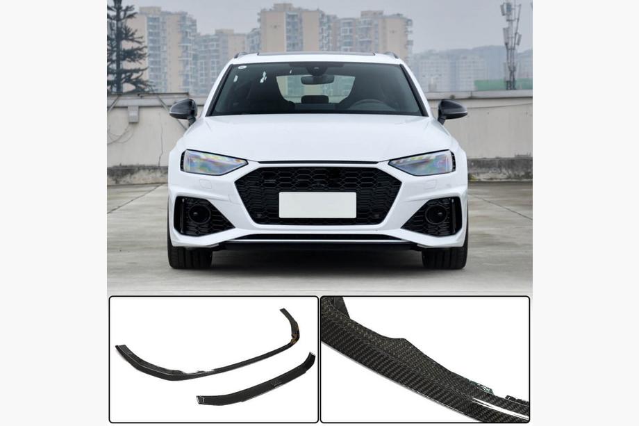 Audi A4 B9 2015–2024 Lip spojler sprednjega odbijača Lip V2 (za RS4 Avant 2019-2021, karbon) Image