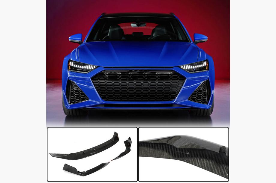 Audi A6 C8 2018–2025 Lip za sprednji odbijač (za RS6, karbon) Image