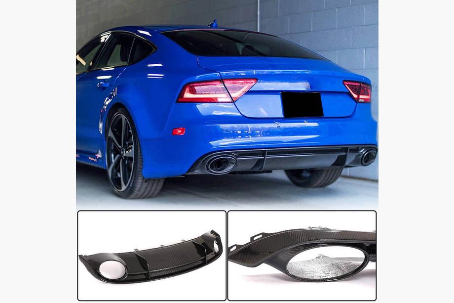 Audi A7 2010–2018 Difuzor zadnjega odbijača (karbon) Image