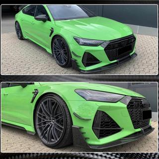 Sprednji lip spojler odbijača Lip V1 (za RS7 2018-2022, suhi karbon) fotografija 4