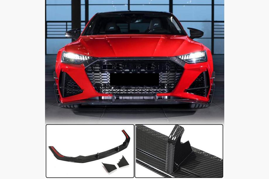 Audi A7 2018– Sprednji lip spojler odbijača Lip V1 (za RS7 2018-2022, suhi karbon) Image